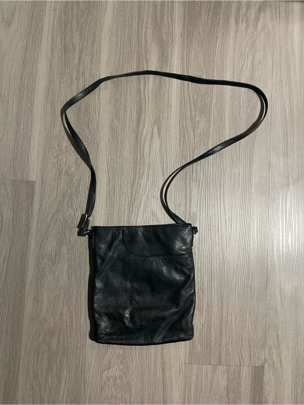 Black Leather Margot Crossbody Bag